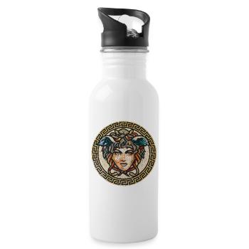 Medusa - Trinkflasche mit integriertem Trinkhalm - Weiß - Rechts