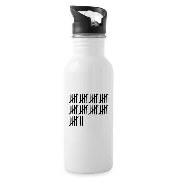 47th birthday tally sheet 47 years old - Water bottle with straw - white - Right