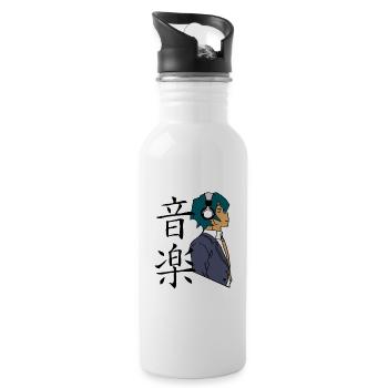 Anime Musik boy Musik Kanji Japan Schriftzeichen - Trinkflasche mit integriertem Trinkhalm - Weiß - Rechts