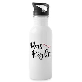 Mrs. always Right - Water bottle with straw - white - Right