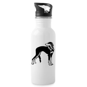 Saluki - Water bottle with straw - white - Right