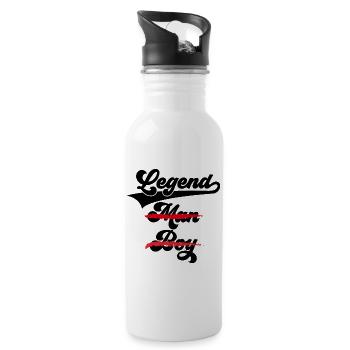 MAN LEGEND DAD - Water bottle with straw - white - Right