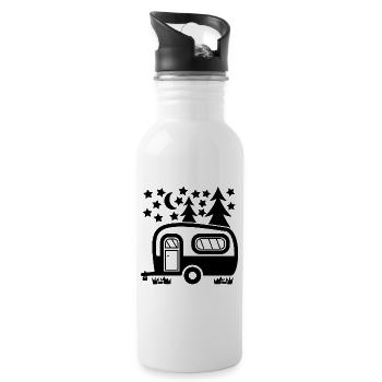 Camper Caravan - Water bottle with straw - white - Right