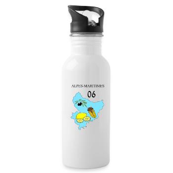 Maritime Alps - Water bottle with straw - white - Right