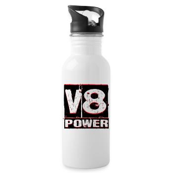 V8 - Gourde avec paille intégrée - blanc - Droite