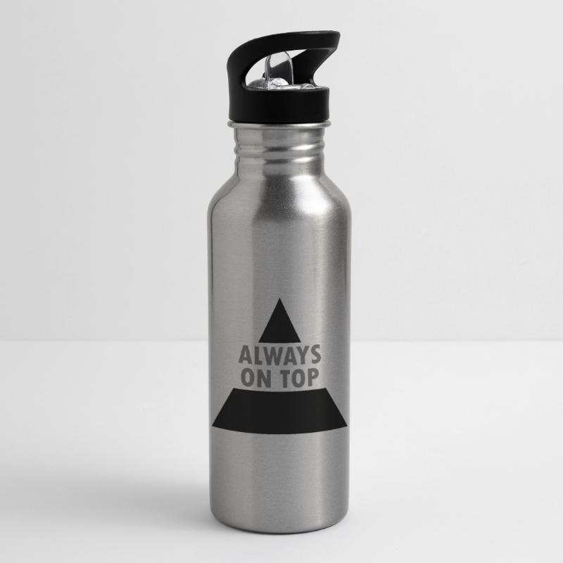 Always on top (split triangle) Water bottle with straw