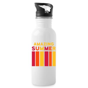 Amazing Summer (bar) - Water bottle with straw - white - Right