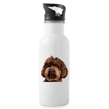 Schnoodle Doodle Dog - Trinkflasche mit integriertem Trinkhalm - Weiß - Rechts