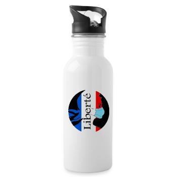 Liberté - Gourde avec paille intégrée - blanc - Droite