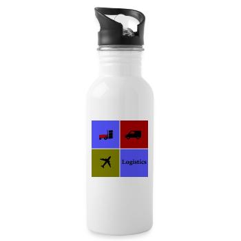 Logistics and Transport Team - Water bottle with straw - white - Right