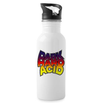 Acid Techno Dark Hard Acid Techno 303 Basslines - Water bottle with straw - white - Right