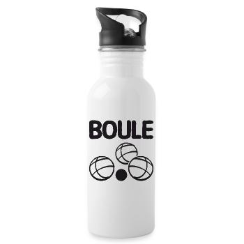 Boules de boules pour joueurs de pétanque - Gourde avec paille intégrée - blanc - Droite
