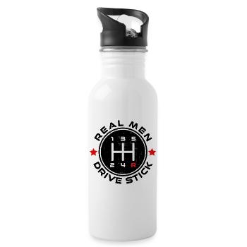 Gangschaltung Auto Cool Statement Autofahren - Trinkflasche mit integriertem Trinkhalm - Weiß - Rechts