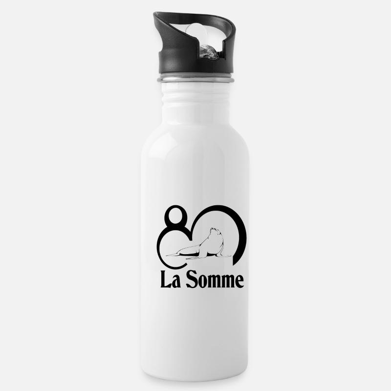 La somme - Gourde avec paille intégrée - blanc