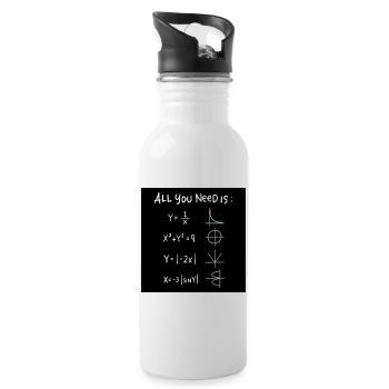 All You Need Is Math Symbols - Water bottle with straw - white - Right