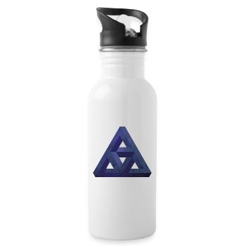 Individuelle Prisma Illusion - Trinkflasche mit integriertem Trinkhalm - Weiß - Rechts