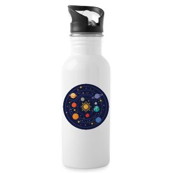 Solar system - Water bottle with straw - white - Right