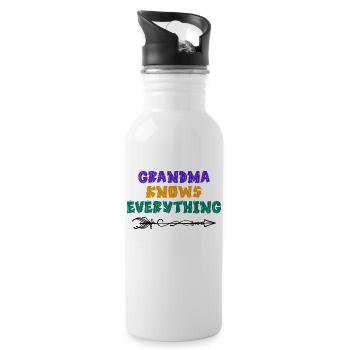 Vieille femme Cool Déclaration Grand-mère Grand-mère Senior - Gourde avec paille intégrée - blanc - Droite
