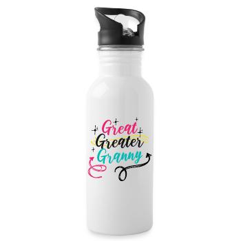 Grandmother Grandma Saying Pensioner All the best - Water bottle with straw - white - Right