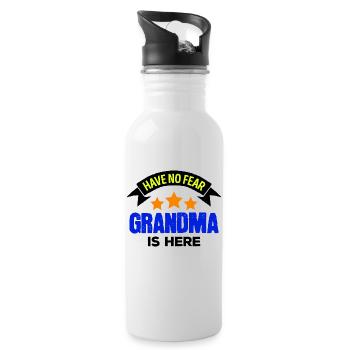 Grandmother Grandma Cool Statement Lieblingsomi Omi - Water bottle with straw - white - Right