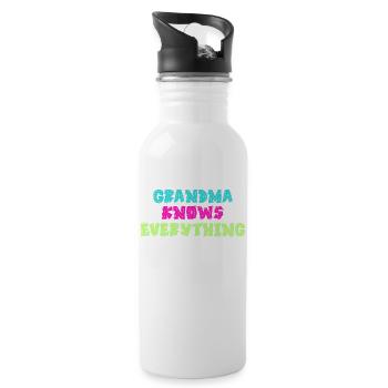 Grand-mère Grand-mère Vieille femme Déclaration - Gourde avec paille intégrée - blanc - Droite