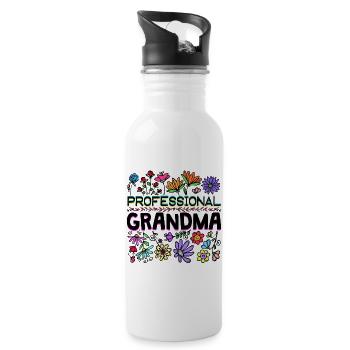 Grand-mère Grand-mère Vieille Femme Toute la meilleure déclaration - Gourde avec paille intégrée - blanc - Droite