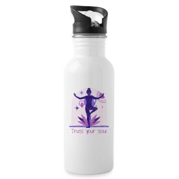 Yogi - Water bottle with straw - white - Right