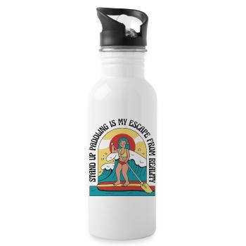 Stand Up Paddle Surf Stand-up Paddle Skateboard Stand-up Paddler - Gourde avec paille intégrée - blanc - Droite