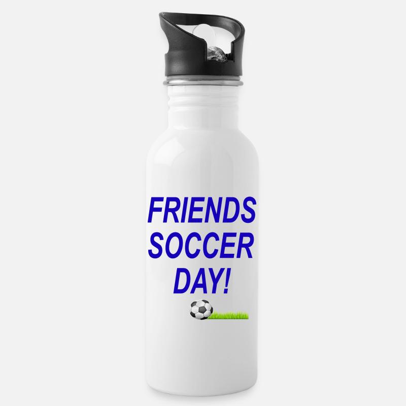 JOURNÉE DE SOCCER DES AMIS - Gourde avec paille intégrée - blanc