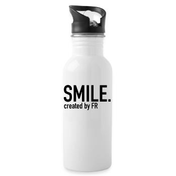SMILE. - Trinkflasche mit integriertem Trinkhalm - Weiß - Rechts