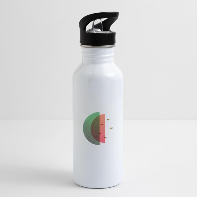 Abstract Summer Melon Pattern Variant 3 Water bottle with straw