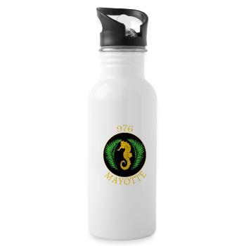 Mayotte - Water bottle with straw - white - Right