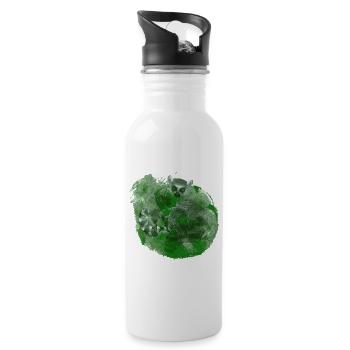 außergewöhnliche Tieroutfits, Katta Palmblätter - Trinkflasche mit integriertem Trinkhalm - Weiß - Rechts