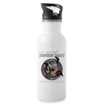 Big Bad Dungeon Daddy - Water bottle with straw - white - Right