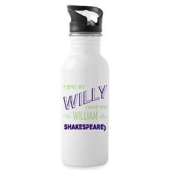 funny school geek funny quote fun sayings quotes - Trinkflasche mit integriertem Trinkhalm - Weiß - Rechts