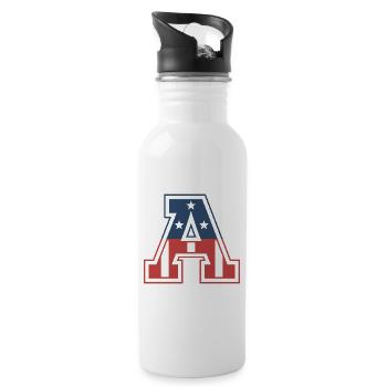 Letter A USA - Water bottle with straw - white - Right