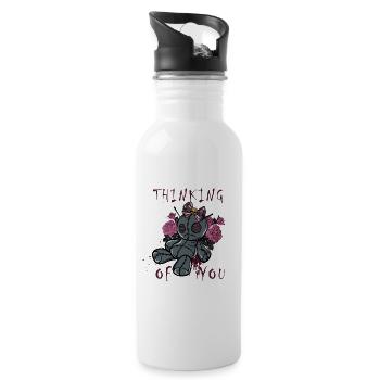 Horror Magic Magic Halloween T-Shirt Gift - Water bottle with straw - white - Right