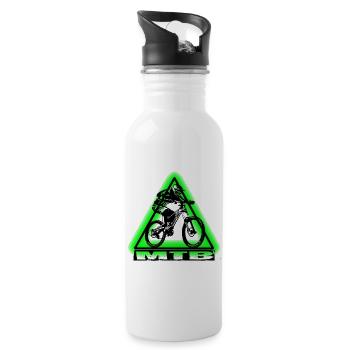 MTB Bike - Trinkflasche mit integriertem Trinkhalm - Weiß - Rechts