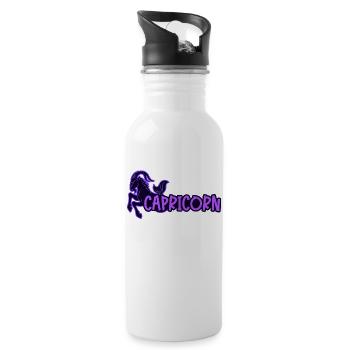 Capricorn Saying Horoscope Zodiac Sign Sky - Water bottle with straw - white - Right