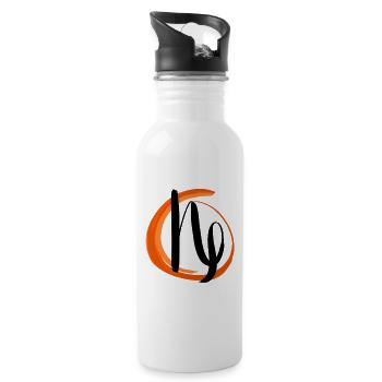 Horoskop Aberglaube Steinbock Astrologie Tierkreis - Trinkflasche mit integriertem Trinkhalm - Weiß - Rechts