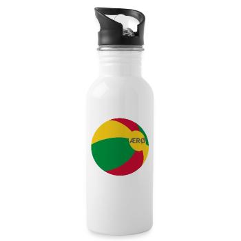 Ærø Beach Ball Denmark Flag Baltic Sea Denmark Aeroe - Water bottle with straw - white - Right