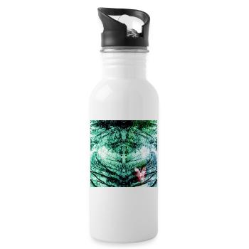 Reflet de la forêt Sarcelle Papillon - Gourde avec paille intégrée - blanc - Droite