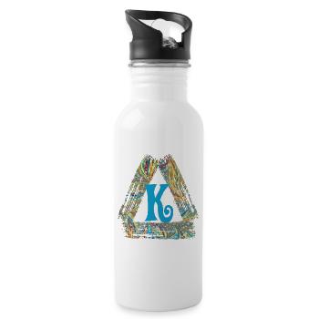 e 201 k - Trinkflasche mit integriertem Trinkhalm - Weiß - Rechts