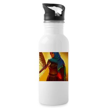 Brave Belle Hijab Femme avec Pistolet - Gourde avec paille intégrée - blanc - Droite
