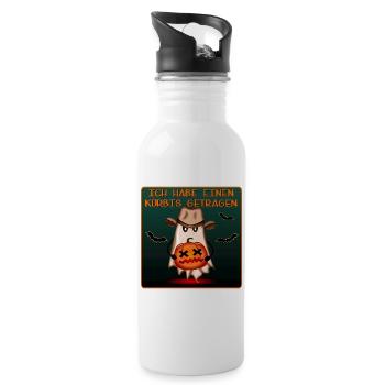 KÜRBIS TRAGEN - Trinkflasche mit integriertem Trinkhalm - Weiß - Rechts
