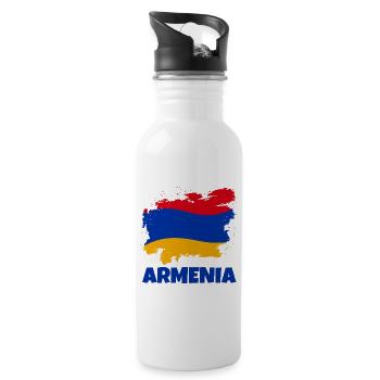 Armenia, Armenia, Armenian - Water bottle with straw - white - Right