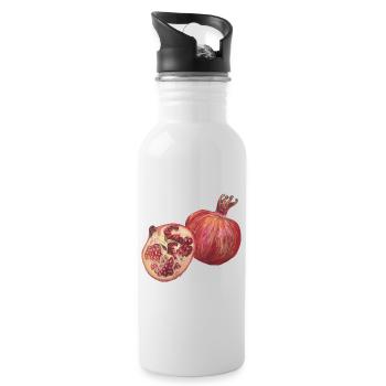Cuisson des fruits de grenade - Gourde avec paille intégrée - blanc - Droite