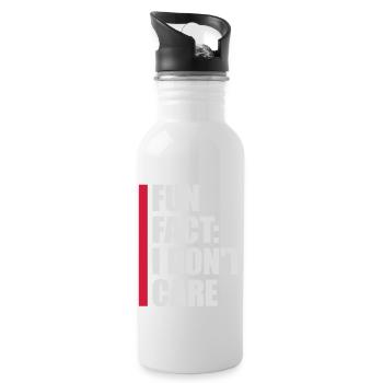 I don't care fact - Water bottle with straw - white - Right