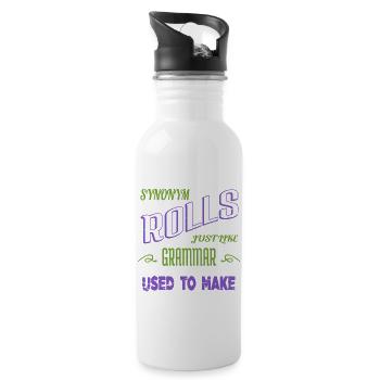 write drive writing article birthday author joke - Water bottle with straw - white - Right