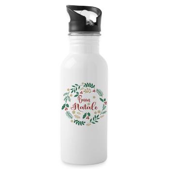 T-shirt Joyeux Noël T-shirt Joyeux Noël - Gourde avec paille intégrée - blanc - Droite